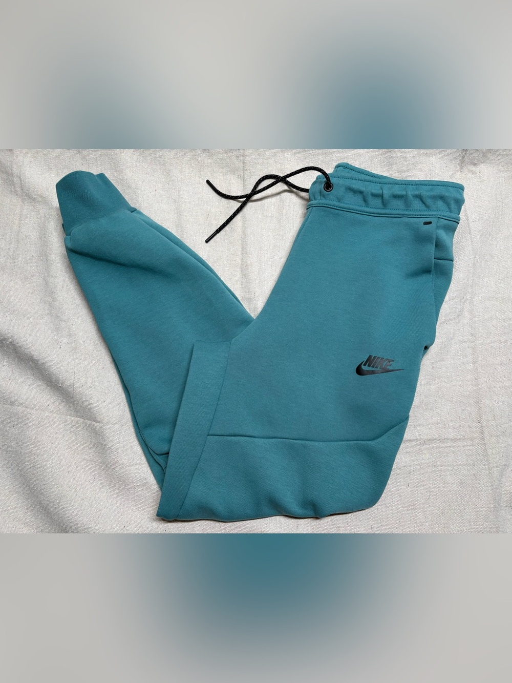 Nike Tech Kids Teal Sweatpant Joggers with Black Logo